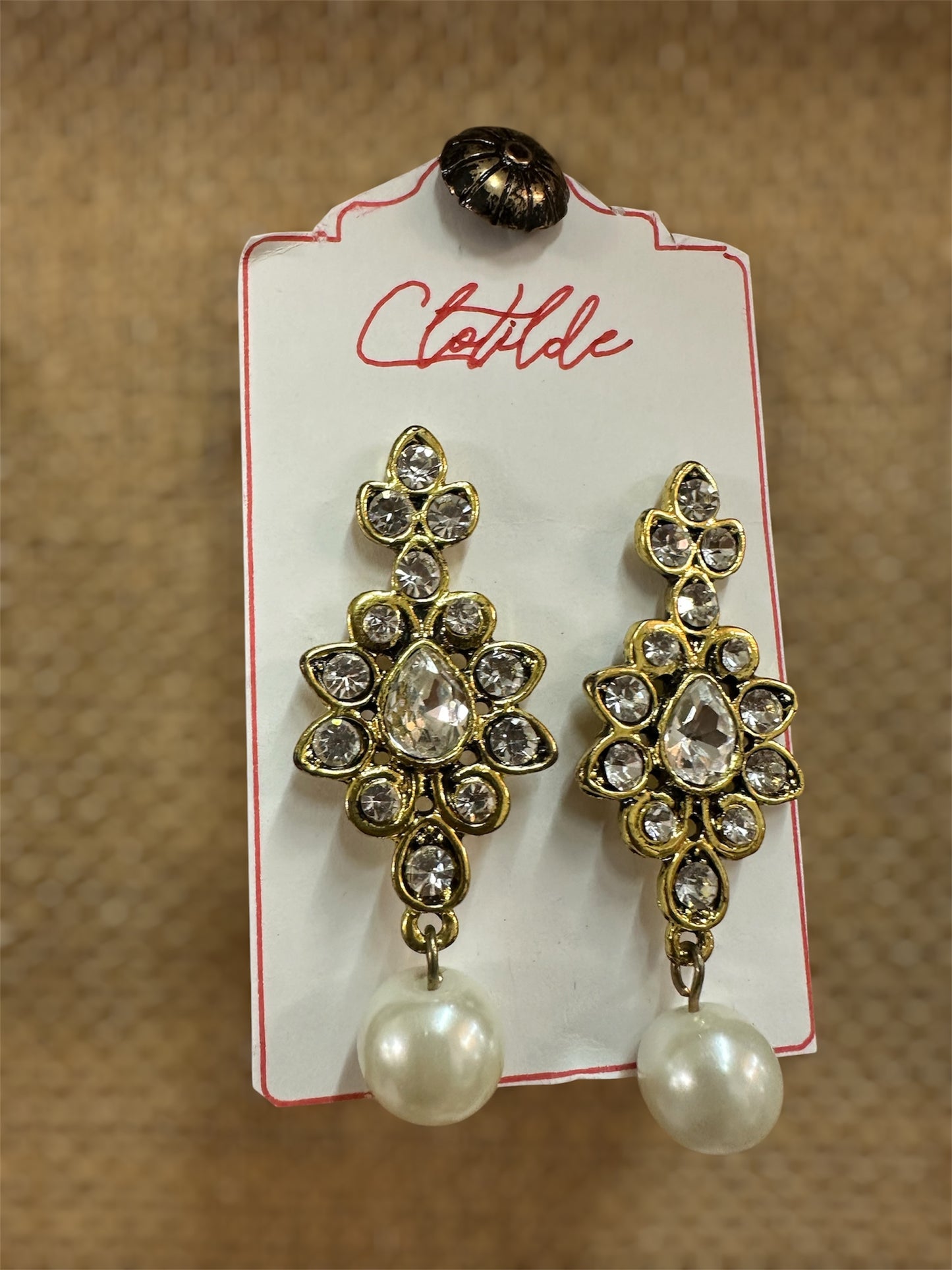 Vintage Pearl Glam Earrings
