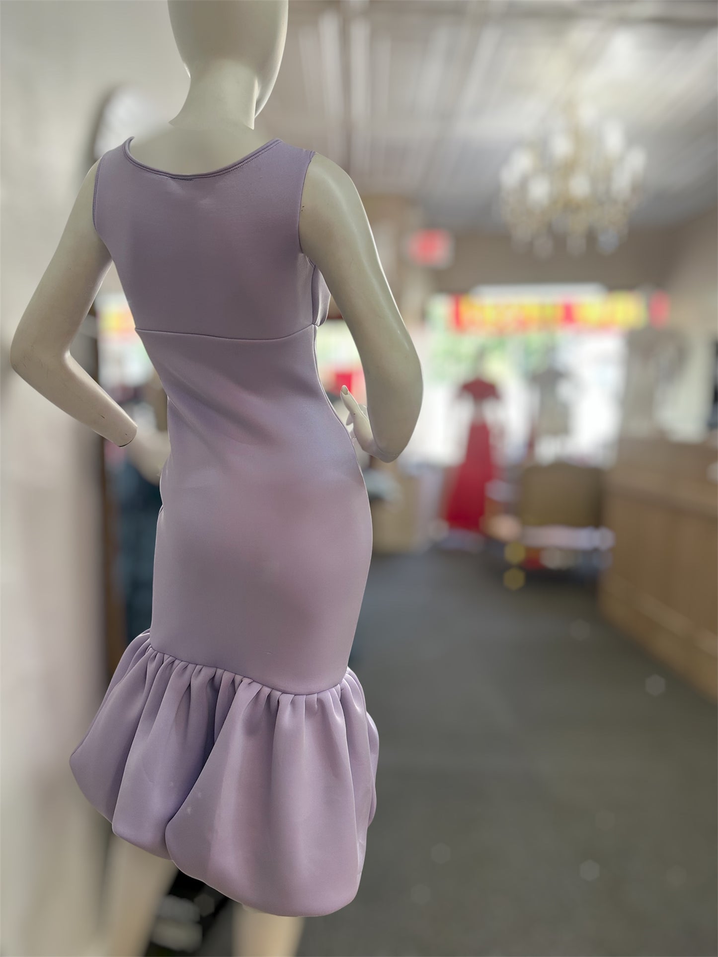 Orchid Bubble Hem Dress
