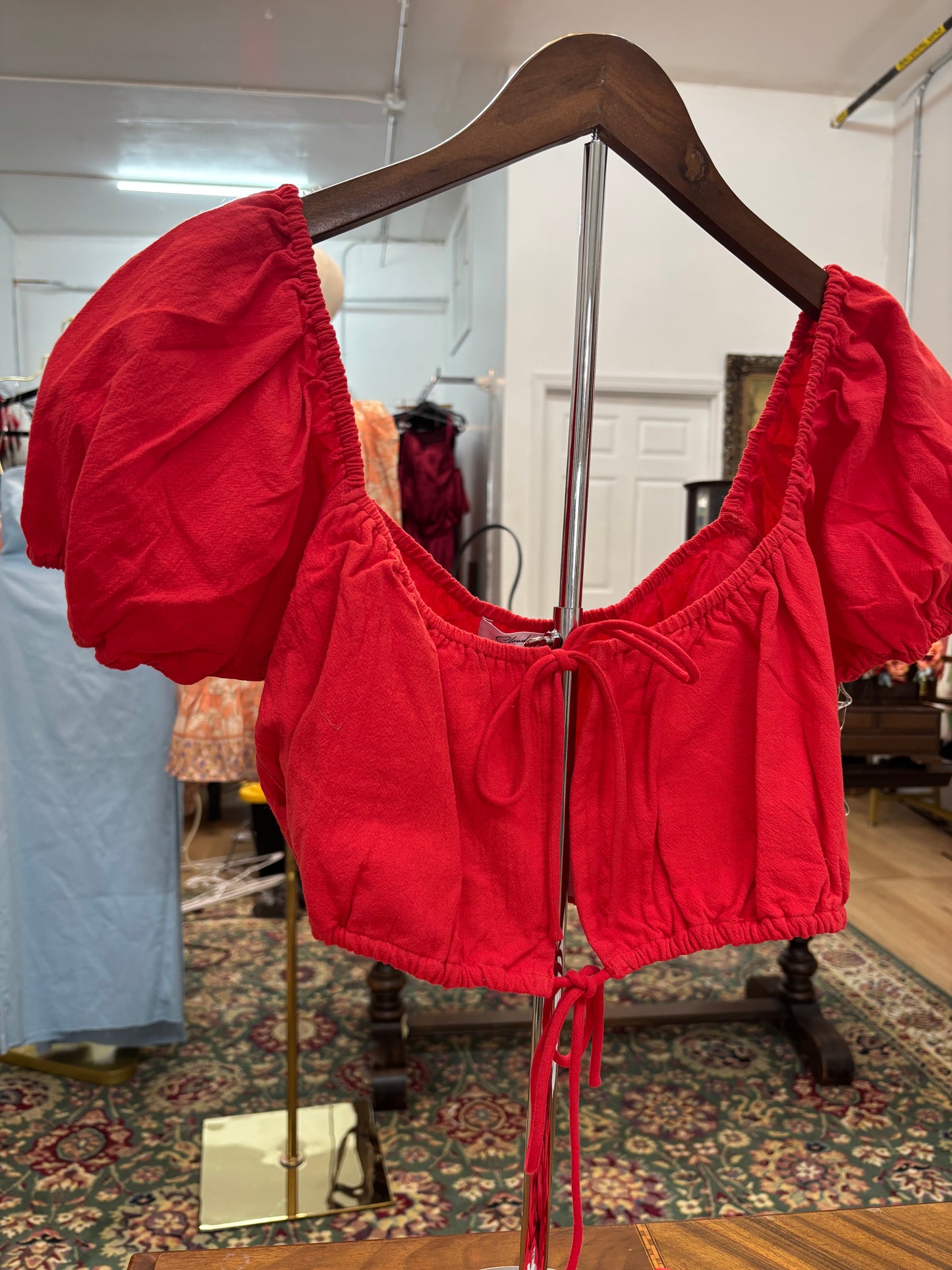 Tesia Tie Front Crop Top