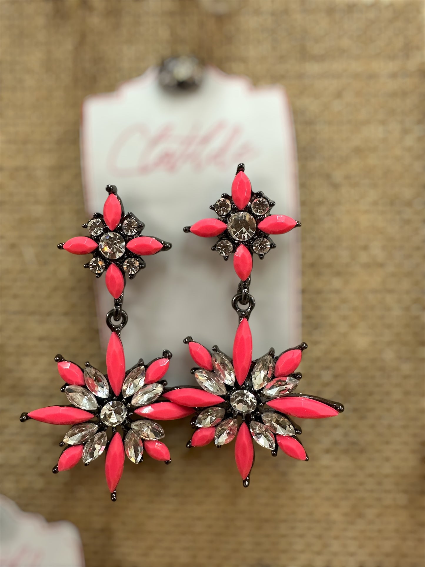 Neon Bloom Statement Earrings