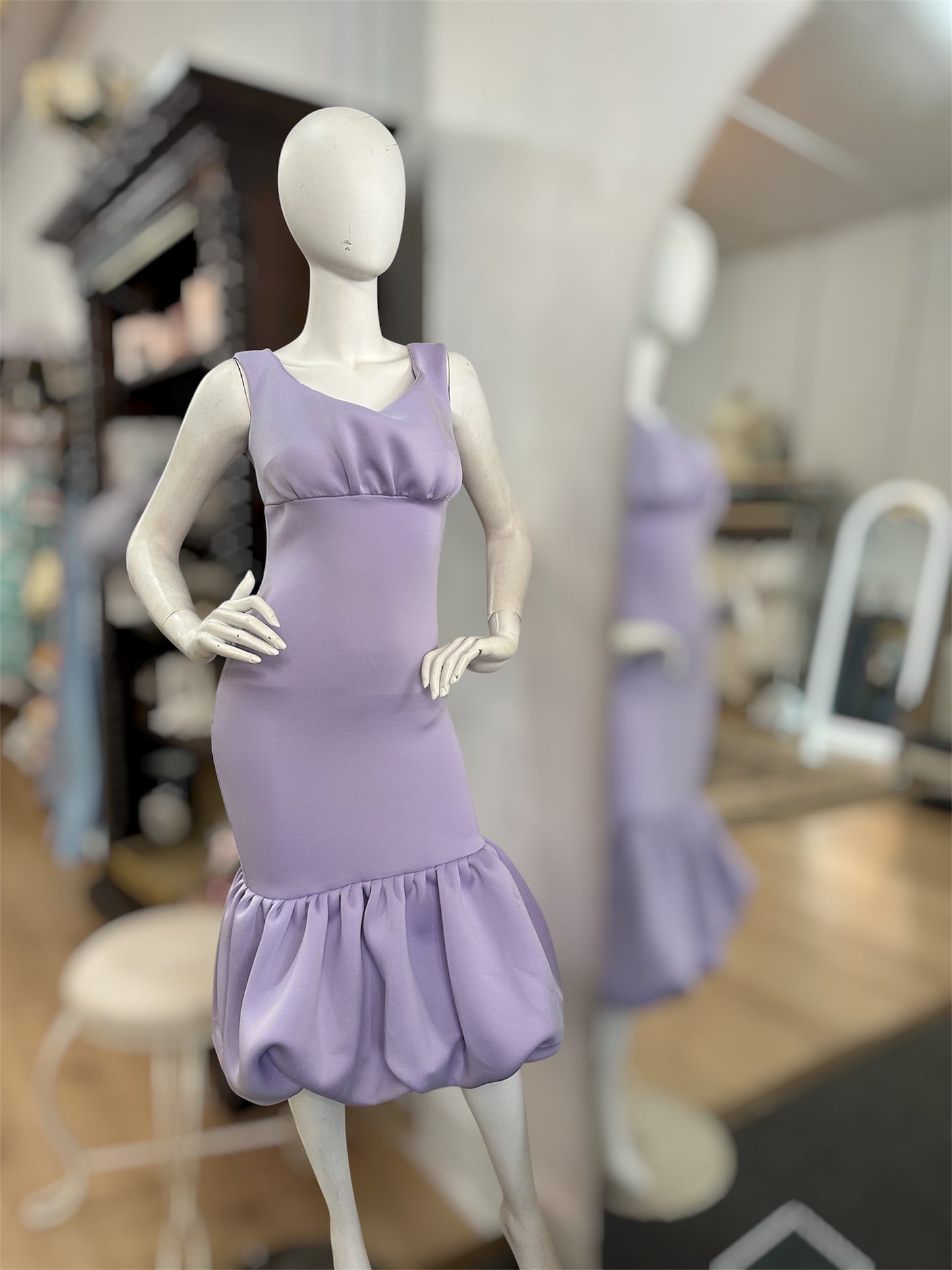 Orchid Bubble Hem Dress