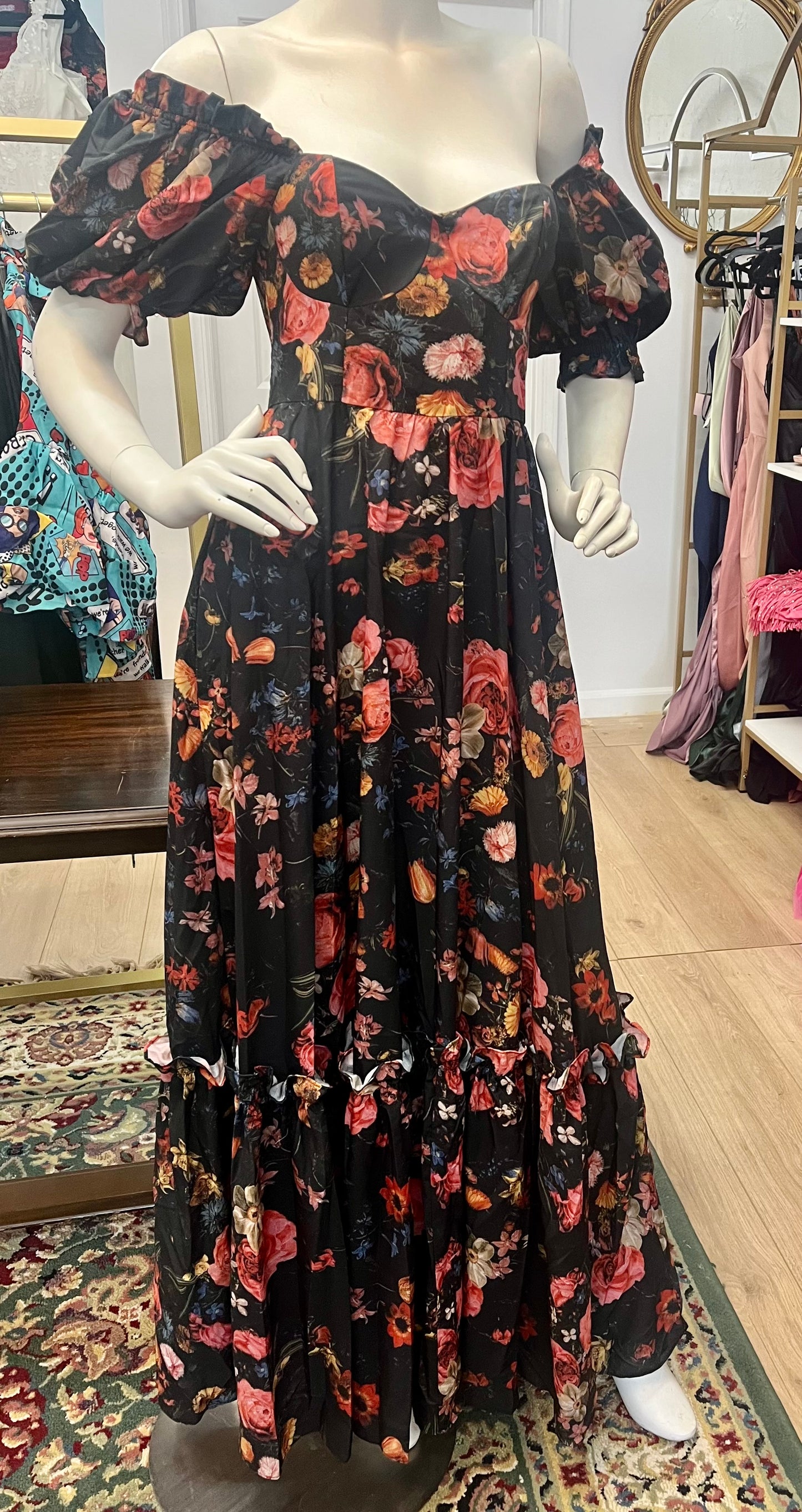 Rihanna Floral Maxi Dress