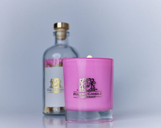 Pink Champagne Candle + Matches Set
