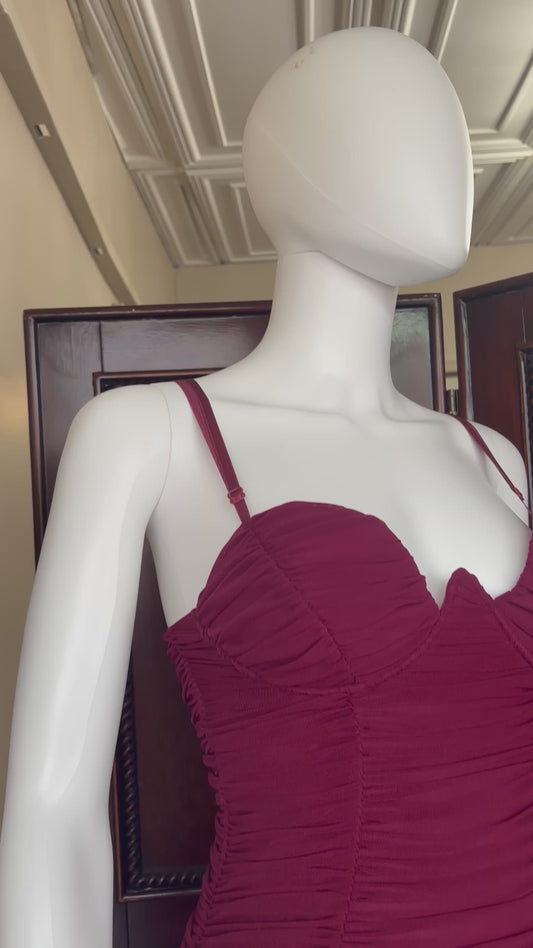 Burgundy Love Dress
